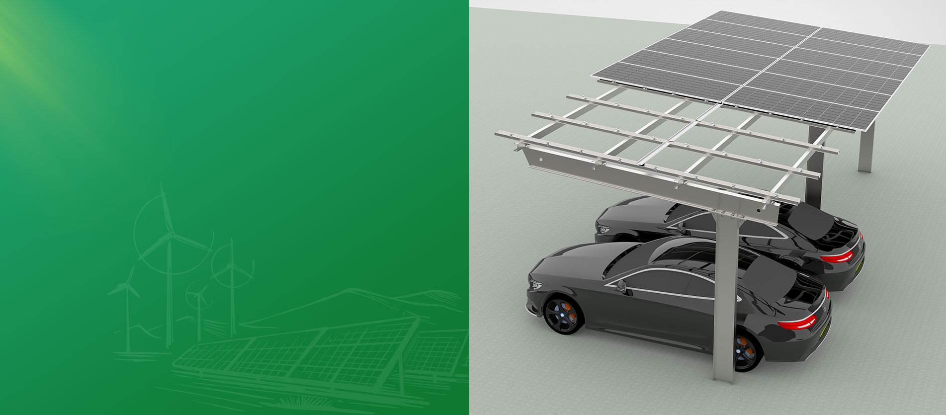 Structures d'abri de voiture solaires
