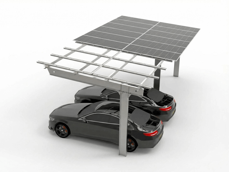 Installation d'un abri de voiture