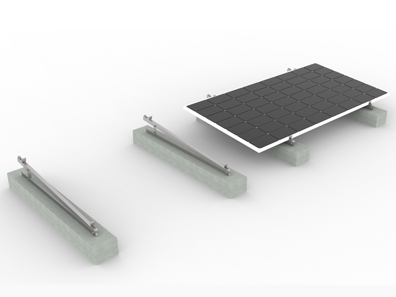 système de montage solaire pour toiture plate à support triangulaire