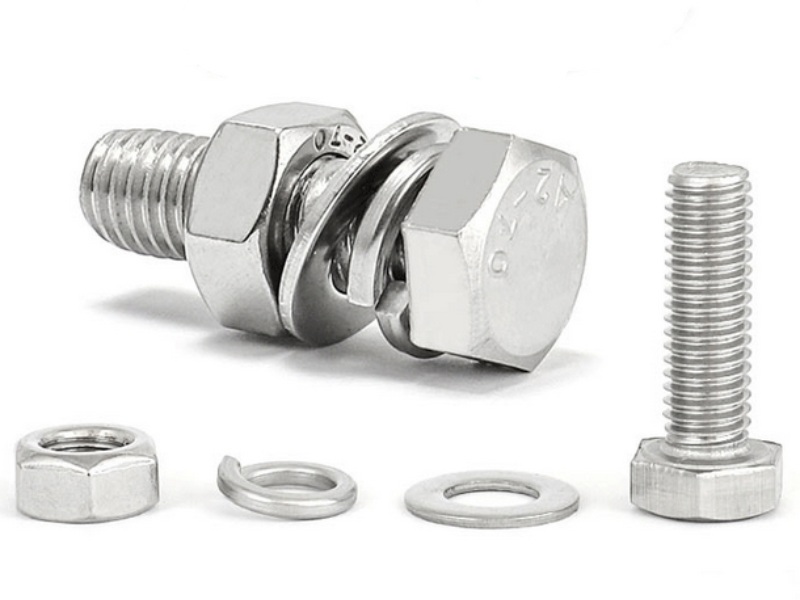Kit de boulons hexagonaux en acier inoxydable avec écrou et rondelle A2-70 A4-70