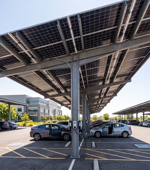 Les principaux avantages des structures de carport solaires à un seul poteau
